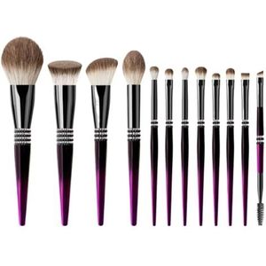 Make-up Kwasten Make-up Kwastenset Zachte Haren For Foundation Blush Blending Contour Kwast Make-up Kwasten Draagbare(Purple)