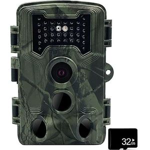 wildcamera, Wildcamera for de jacht, wildcamera met nachtzicht, infraroodinductie, wildscouting(With 32GB TF Card)