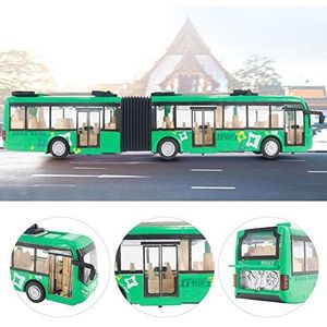 Stadsbus speelgoed 1:48 schaal schoolbus speelgoed, model bus speelgoed, voor peuters meisjes jongens kinderen(green)