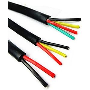 Flexibele siliconen kabel, 1 m, siliconen verwarmingskabel, aders 2/3/4, 13-20 AWG, temperatuurbestendig (15 AWG 1,5 mm, 4 kernen, 1 meter)