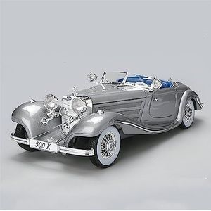 Prachtig Auto model 1:18 Zorgvuldige For 1936 Mercedes-Benz 500K Legering Diecast Auto Statische Metalen Model Collectible Voertuigen (Kleur : Silver)