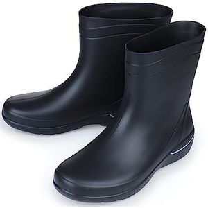 ESTRO Regenlaarzen Dames Rubberen Laarzen - Regenlaarzen voor Dames Rubberlaarzen Dames Rubber Regenlaars Dames CR01 (37 EU, Zwart)