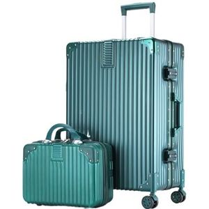 Koffer Bagageset Koffer Trolleykoffer Wachtwoordbox capaciteit Zakenreis Draagbare koffer Lichtgewicht Harde Bagage (Color : Medium, Size : 24in)