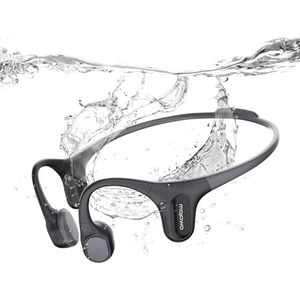 Mojawa Run Plus Bone Conduction Hoofdtelefoon, IP68 Waterdichte Open-Ear Bluetooth Hoofdtelefoon met 32GB MP3, Draadloze Sporthoofdtelefoon voor Hardlopen, Zwemmen, Fietsen, Zwart