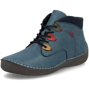 Rieker - Enkellaarsjes - Royalblauw/donkerblauw - Casual Boots - High Top Sneaker met Binnenritssluiting
