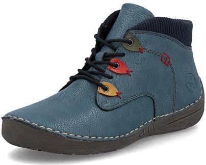 Rieker - Enkellaarsjes - Royalblauw/donkerblauw - Casual Boots - High Top Sneaker met Binnenritssluiting