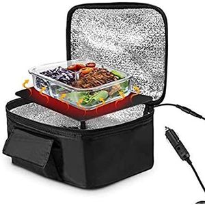 Draagbare Oven, 12V Mini Auto Magnetron Elektrisch Verwarmde Lunchbox Persoonlijke Voedsel Warmer voor Road Trip Camping Picknick Familiebijeenkomst