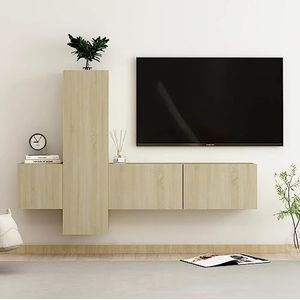 3 Stuk TV Kast Set Sonoma Eiken Engineered Hout