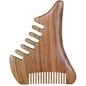 Houten kam, houten met brede tanden, for krullen, 11 cm sandelhouten massagekam Chinese sandelhout