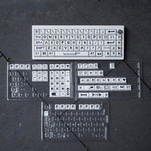 QPSJXN Aangepaste 138 graffiti PBT keycapset voor MX Switch Mechanical Keyboards Dye Sublimatie Design (White)