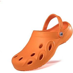 Baotou slippers, zomerslippers antislipsandalen, heren outdoor casual zachte zool strandsandalen Pool Gym House Sandalen voor strand kleding(Size:EU 40/41,Color:Orange)