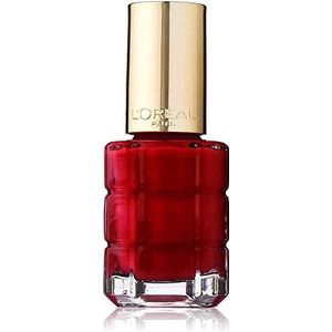 L'Oréal Paris Color Riche Le Vernis Nagellak met olie in rood/verzorgende kleurlak in roodbruin met glanseffect/# 554 Carmin Parisia/1 x 14 ml