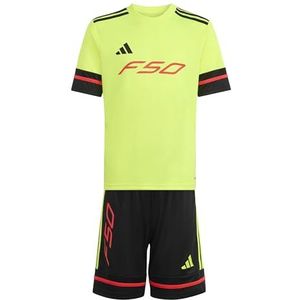 adidas Unisex niños F50 JERSEY SHORT SLEEVE KIDS, team solar yellow 2/black/lucid red, 7-8 Years