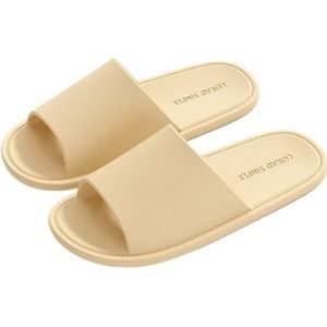 Doucheschoenen, Zomerse sandaalpantoffels for dames - Lichtgewicht pantoffels for binnen(Yellow,37 EU)