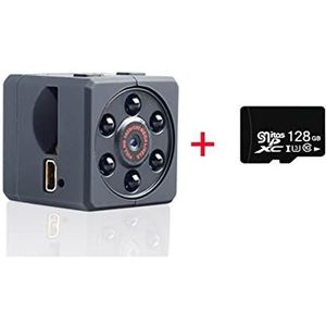 Actiecamera, MD18 Mini Camera HD 1080 P Nachtzicht Bewegingsdetectie Mini Camcorder Draagbare Actie Sport DV Auto DVR Dash cam Micro Camera(128G Camera)