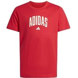 adidas Unisex niños COLLEGIATE GRAPHIC T-SHIRT JUNIOR, pure ruby/off white, 7-8 Years