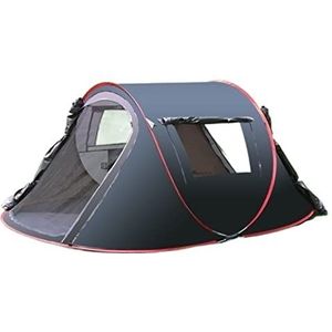 Tent voor Camping Camping Tent Voor 3-4 Persoons 2 Deurs 2 Mesh Windows Draagbare Instant Tent Automatische Tent Voor Wandelen Outdoor Wandeltent Campingtent ( Color : Black , Size : 245*145*100 cm )