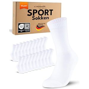 10 Paar Sportsokken Dames 35-38 Tennissokken Wit Ademend Katoen