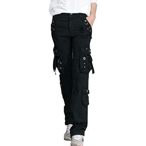 Dames outdoor cargobroek dames werkbroek tactische broek met meerdere zakken, wandelbroek, B, L