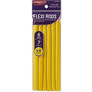 Red by Kiss Flexi Rods - hitteloze krultang voor jaren 90 glamoureuze springende krullen, strandgolven, geen slip, slaapstyler (7 inch lengte, 3/8 inch diameter)