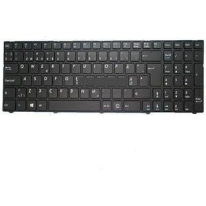 Laptoptoetsenbord voor MEDION voor AKOYA P7402 MD60850 Zwart met frame Duits GR/België BE/Hongarije HU/Noords NE(Nordic NE)