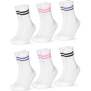 Occulto - Serena - Tennis Sokken - Wit - Pak van 6