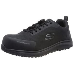 Skechers 200090ec Blk Sneakers voor heren, Zwart Textiel Synthetisch, 47.5 EU