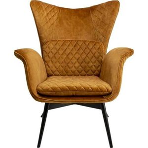Kare Design Tudor fauteuil oker fluweel