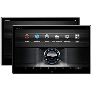 Draagbare dvd-speler voor videospelers op hoofdsteunen in auto's 13.3 Inch Auto Hoofdsteun Monitor 4K 1080P Video Dvd-speler 2G/32GB FM Miracast SD HDMI Screen Mirroring met HD-roterend scherm (Color