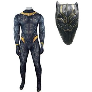 2020 Black Panther 2 kostuum Halloween Cosplay Jumpsuit Party Fancy Dress Bodysuit Suit Superhero Onesies Film kleding Props Kledij,Adults/XXXL 180~185cm