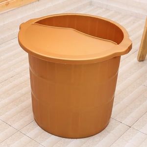 PA-DABAOO Plastic Voetbad, Voetbad Met Deksel, Voetspa-Massagemmer, Groot Voetbad, Multifunctioneel Voetbad, Geschikt Voor Familiebad, Verlicht Spiervermoeidheid, Pedicure