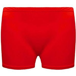 21Fashion Dames Meisjes Microfiber Hot Pants Shorts Dames Dance Gym Stretch Shorts, Rood, 11-12 jaar