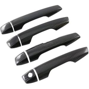 Voor Mitsubishi Voor Outlander 2022 2023 2024 ABS Koolstofvezel Auto Externe Zijdeurhendel Kom Opvangdeksel Beschermingsafwerking LHD(Without hole)