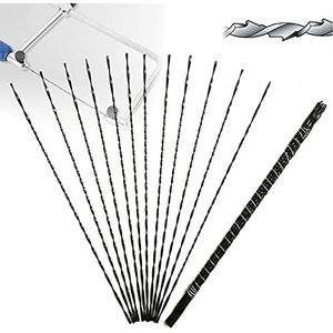 Scroll 12 stuks figuurzaagbladen - figuurzaagbladen met spiraaltanden voor hout, kunststof, snijden (06)