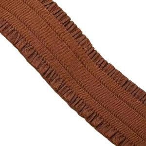 Hoge elasticiteit elastische riem verdikte duurzame tailleband Elastische band kant brede riem broek taille rok speciale accessoires-Karamel kleur-50mm-2m