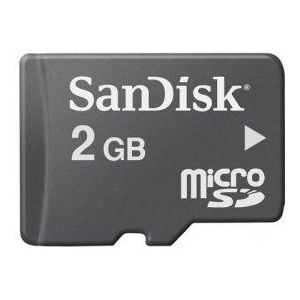 SanDisk Alleen 2 GB MicroSDHC-kaart - Standaard verpakking