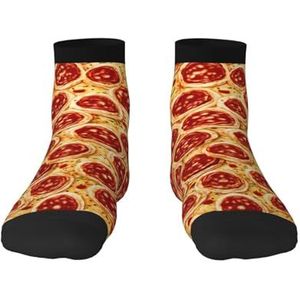 3D Pizza Pepperoni Print Veelzijdige Sportsokken Voor Casual En Sportkleding, Geweldige Fit Voor Voetmaten 36-45, 3d Pizza Pepperoni, Eén Maat