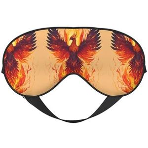 Phoenix Print Unisex Ultra-Soft Light Blocking Oogmasker voor optimaal comfort slaap