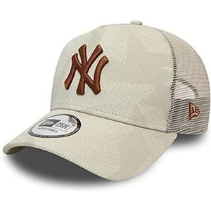 New Era New York Yankees MLB Multi Camo Beige A-Frame Adjustable Trucker Cap - One-Size
