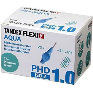 Tandex Flexi 1.0mm Interdentale Borstels - Aqua - Pack van 25