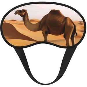 Woestijnzand kameel slaapmasker voor zijslaper, lichtblokkerende nachtmaskers voor slapen oogmasker voor vrouwen mannen oogbedekking zachte comfortabele oogschaduw voor reizen, dutje
