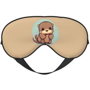 Leuke Otter Print Zacht Oogmasker Gunstig Blok Licht Nap Nachtgebruik Reizen Camping Meditatie Yoga