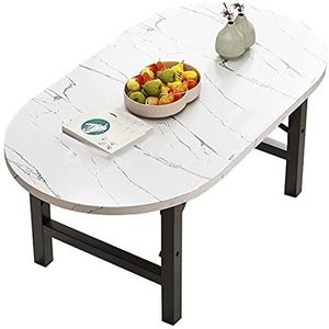 Prachtige klaptafel, kleine zittende eettafel in Japanse stijl, ovale salontafel in de woonkamer, vrijetijdstafel in de slaapkamer, draagbare buitentafel (kleur: C, maat: 120x60x52cm)