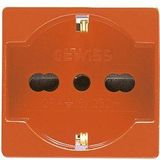 Gewiss GW20287 Type F (Schuko) Orange Outlet Box - Outlet Boxes