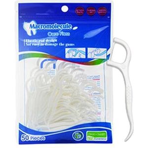 Flosstokjes | Effectieve Tanden Flossers Picks 50ST | Flossers voor volwassenen in 1 zak voor het reinigen van tanden, flossglijders met muntsmaak, voor reizen en buitengebruik,