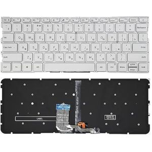 Laptoptoetsenbord voor Xiaomi voor MI AIR voor 13,3 inch 161301 TM1704 TM1703 TM1613R TM1604 Zilver Zwart(RU Silvery Backlight)