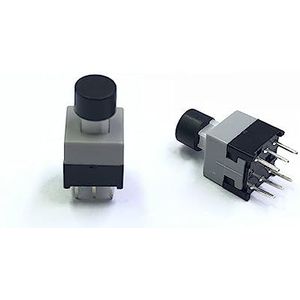 SFOCQVISH 10 x zelfborgende touch-toetsschakelaar, 5,8 x 5,8 mm, 7 x 7 mm, 8 x 8 mm, 8,5 x 8,5 mm, reset, microschakelaar + (7 x 7 mm, zelfvergrendeling)