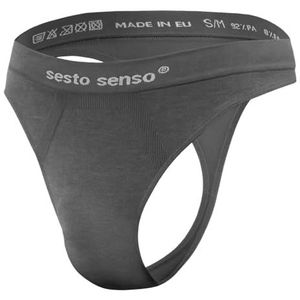 sesto senso Naadloze sportstrings voor heren, tanga, G-string, grijs, L-XL