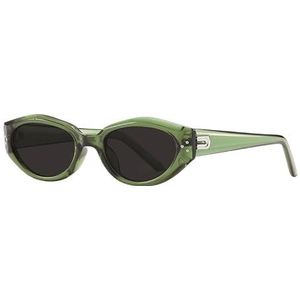 GM Retro Zonnebril Dames Premium Sense Zonbescherming Heren UV Gepolariseerde Zonnebril (Color : Green gray film, Size : Ordinary film)