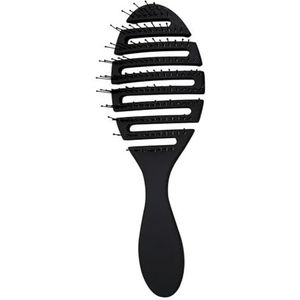 Nat Droog Haarborstel Kam Barber pro Haarborstel Haarstyling Tools Anti-verwarde Antistatische hoofdhuidmassage Haarborstel Magische kam(Black)